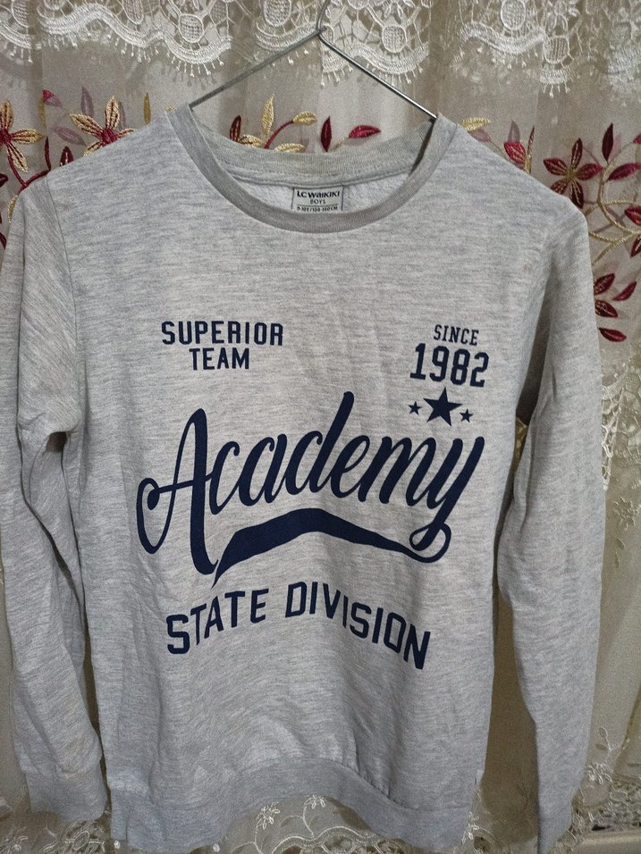 Gri Uzun Kollu NBA Baskılı Erkek Sweatshirt 2adet fiyatidir - Görsel 2