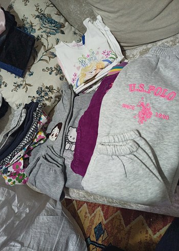 Kız Çocuk Gri Ekose Desenli Uzun Kollu Elbise - Görsel 12