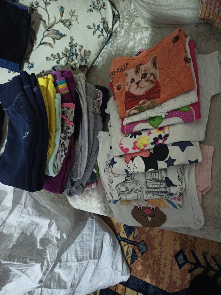 Kız Çocuk Gri Ekose Desenli Uzun Kollu Elbise - Görsel 2