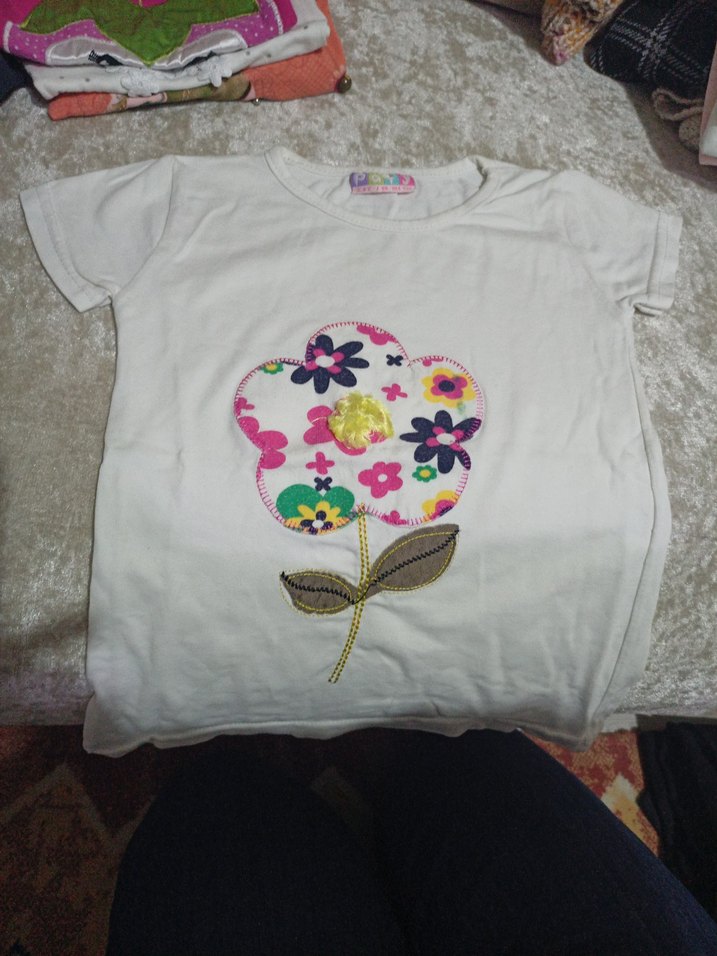 Kız Çocuk Gri Ekose Desenli Uzun Kollu Elbise - Görsel 5