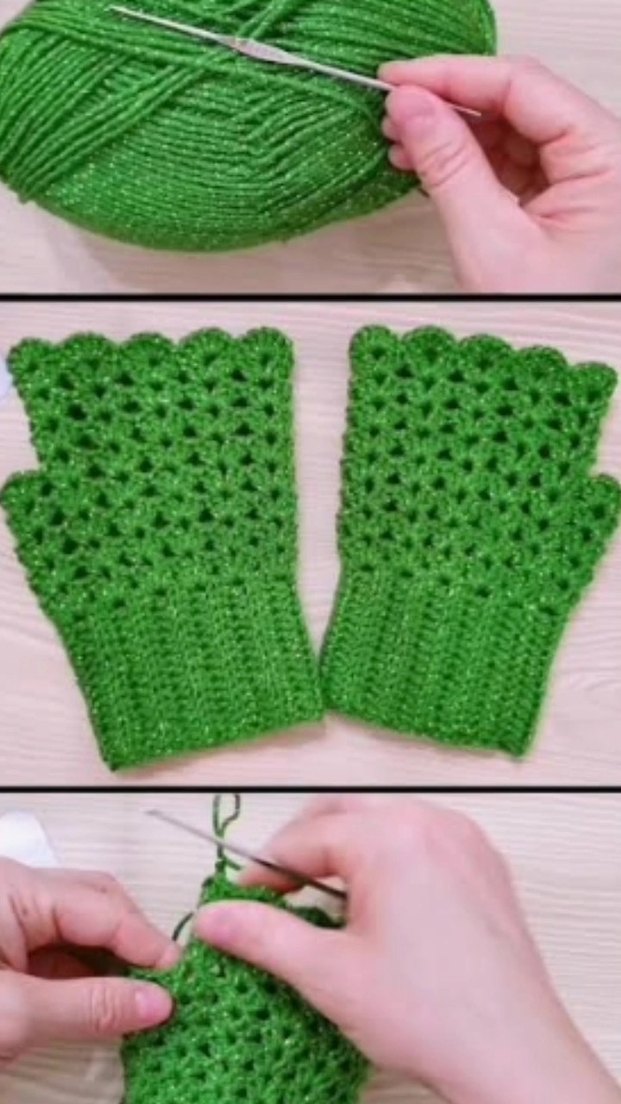 Bohem Tarzı Örgü Kadın Eldivenleri - Görsel 3