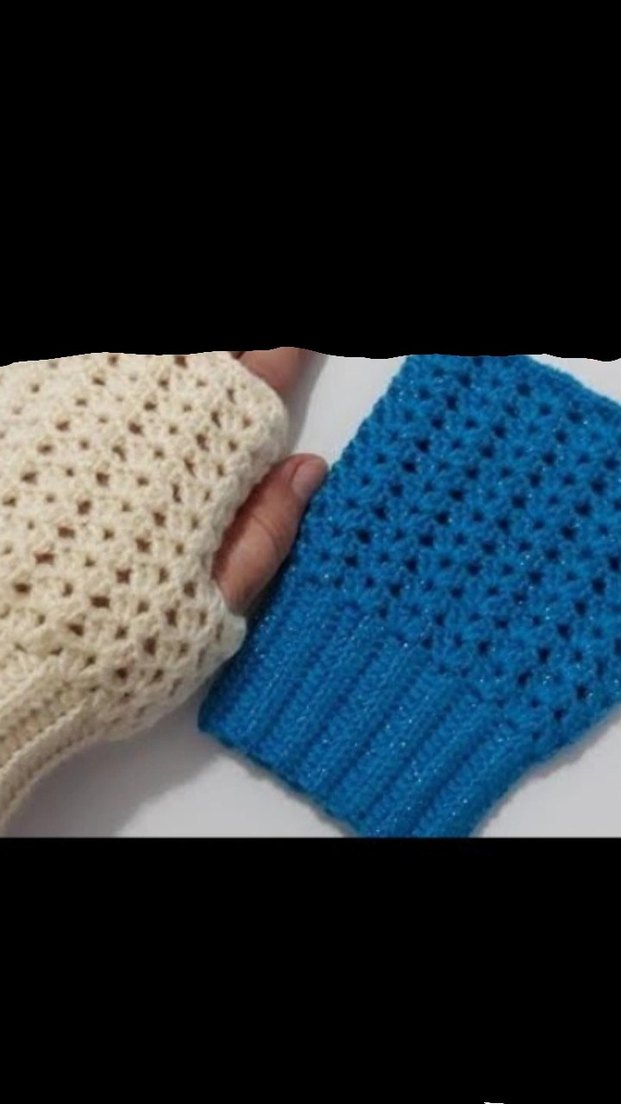 Bohem Tarzı Örgü Kadın Eldivenleri - Görsel 2