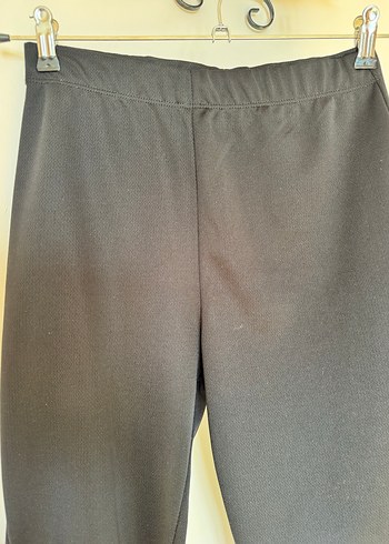 Kadın Siyah Midi Kumaş Pantolon - Görsel 3