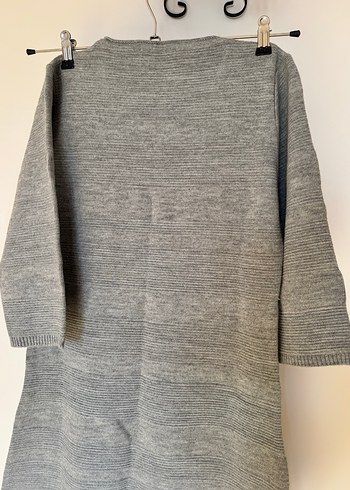 Gri Kadın Triko Midi Elbise - Görsel 5