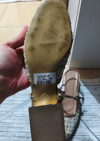 Kadın Çok Renkli Blok Topuklu Tokalı Babet - Görsel 3