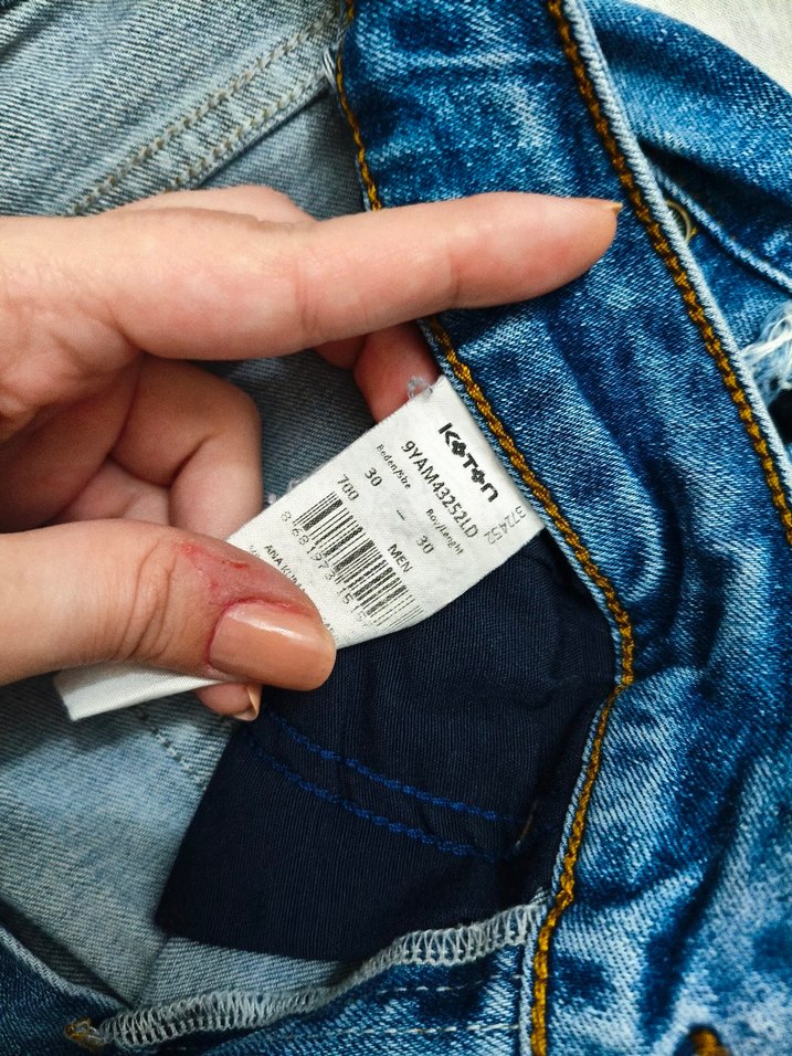 Rahat Kesim Erkek Mavi Kot Pantolon - Görsel 2