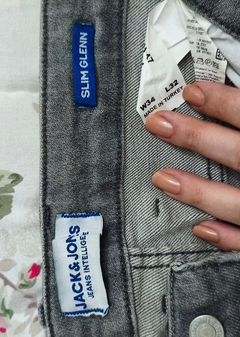 Gri Düğmeli Regular Fit Erkek Kot Pantolon - Görsel 2