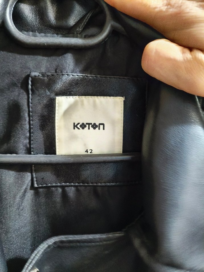 Siyah Deri Biker Kadın Ceket - Görsel 3