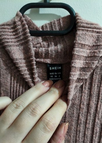 Pudra Triko Yüksek Yakalı Uzun Elbise - Görsel 3