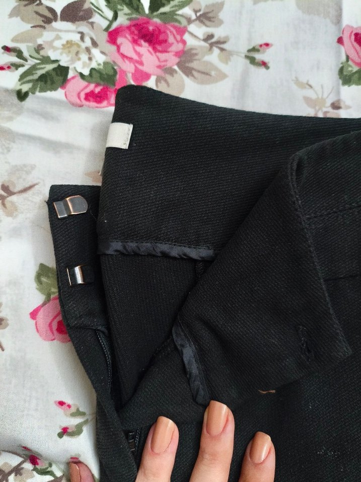 Siyah Kadın Uzun Kumaş Pantolon - Görsel 3