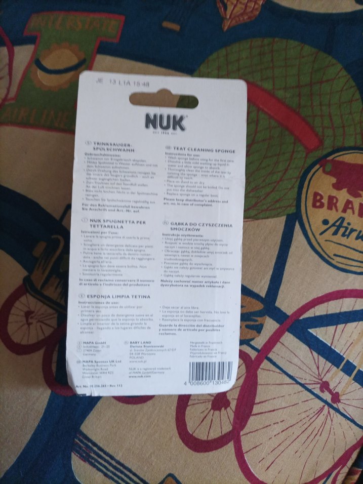 NUK Mavi Emzik Temizleme Süngeri - Görsel 2