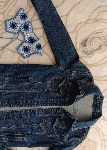 Mavi  Desenli örgü Bebek ve çocuk yaka - Görsel 4