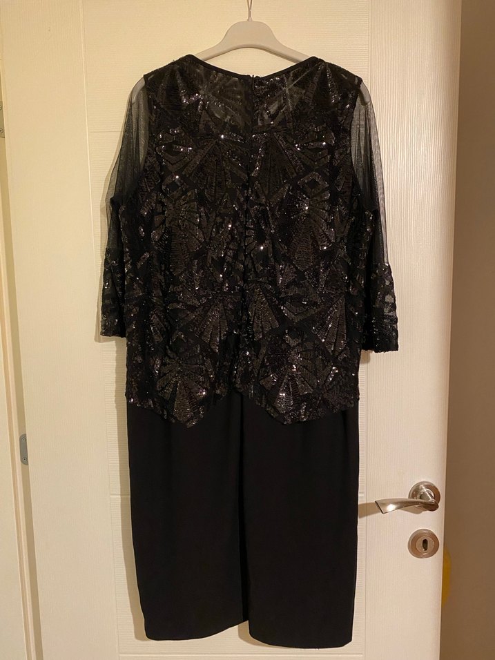 Uzun Siyah Gotik Drapeli Kadın Abiye Elbise - Görsel 5