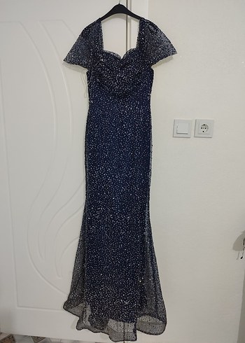 Boncuk İşlemeli Siyah Yılan Desenli Uzun Abiye Elbise - Görsel 5