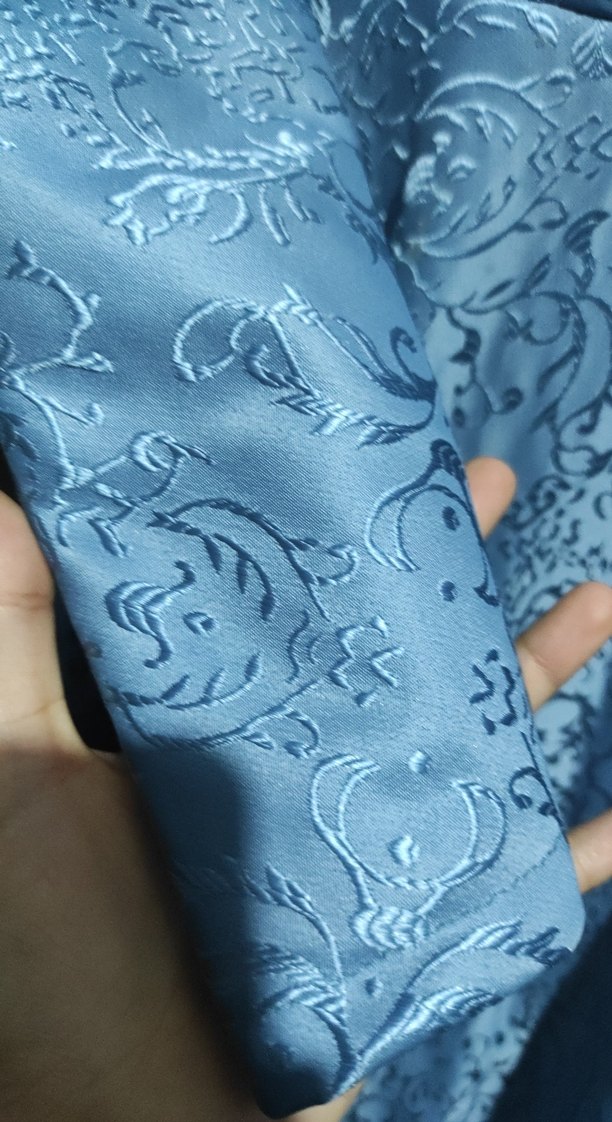 Mavi Vintage Uzun Kollu Uzun abiye - Görsel 4