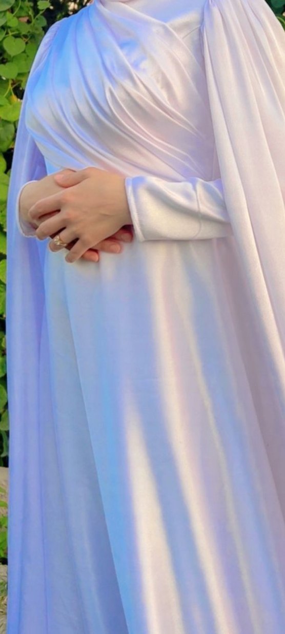 Drapeli Beyaz Uzun Kollu Nikah Elbisesi - Görsel 5