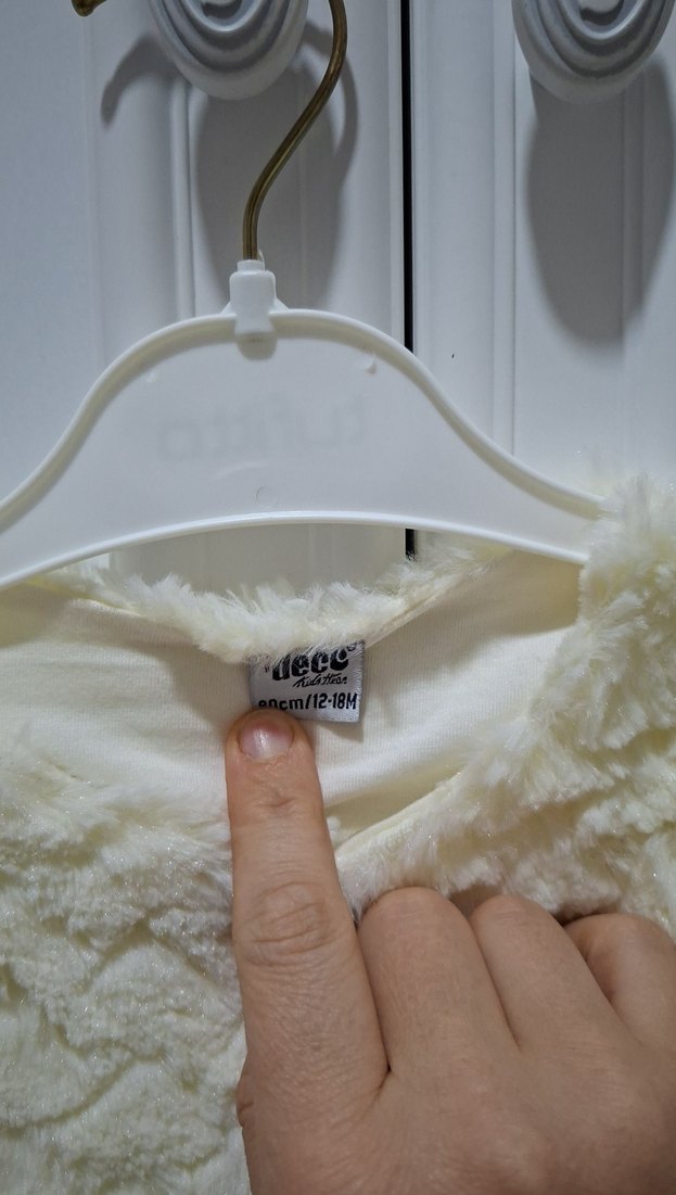 Kız Çocuk Beyaz Kürk Detaylı Bolero - Görsel 2