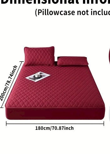 Koyu Yeşil Kareli Yatak Örtüsü 180cm - Görsel 2