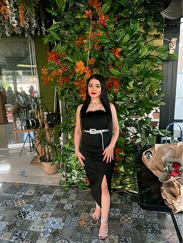 Siyah kalem elbise - Görsel 3