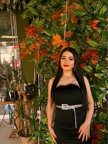 Siyah kalem elbise - Görsel 4