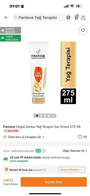 Elidor Pantene saç bakım kremi