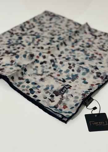 Armine Gri Çok Renkli Desenli Kadın Fular