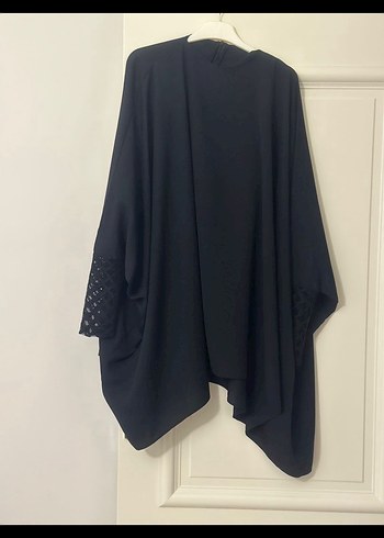 Drapeli Siyah Uzun Kollu Hamile Bluzu - Görsel 2