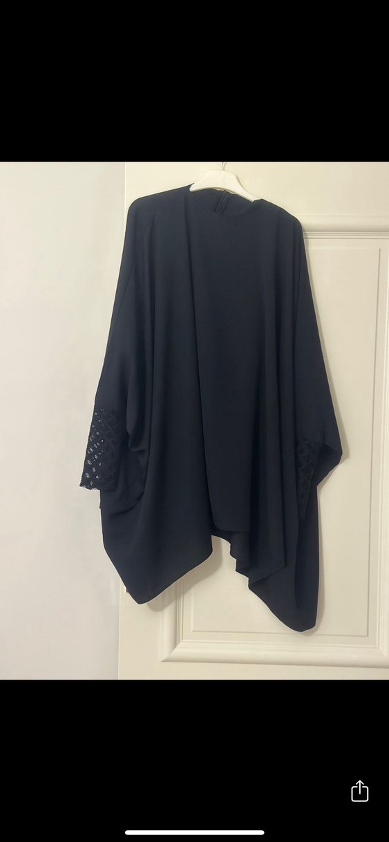 Drapeli Siyah Uzun Kollu Hamile Bluzu - Görsel 2