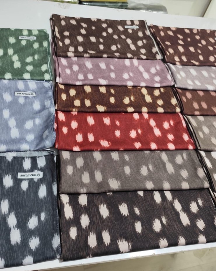 Kadın Çok Renkli Pileli Bohem Atkı - Görsel 2