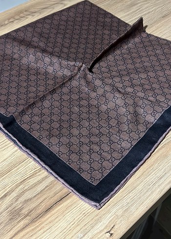 Kahverengi Vintage Desenli Erkek Mendil - Görsel 2