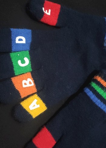 Alfebe harf desenli örgü eldiven - Görsel 4