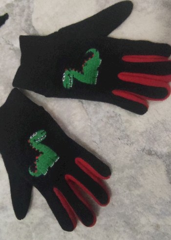 Ejdarha işlemeli polar eldiven(kiz erkek uygun) - Görsel 6