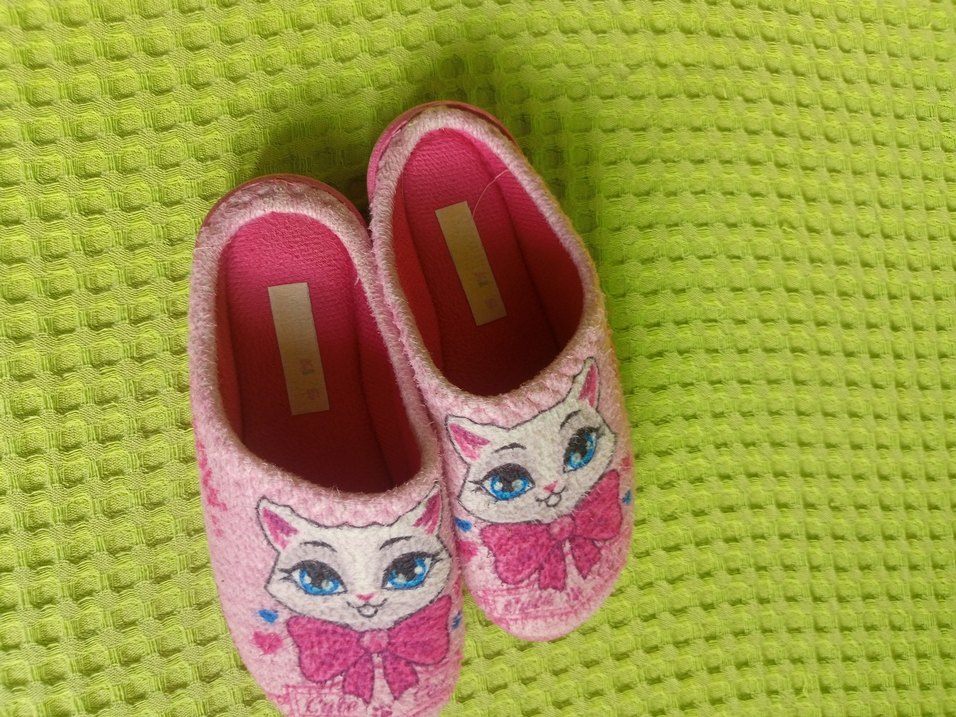 Nakışlı Pembe Kız Çocuk Sıcak Ev Terliği - Görsel 2