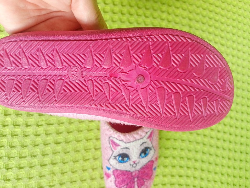 Nakışlı Pembe Kız Çocuk Sıcak Ev Terliği - Görsel 3