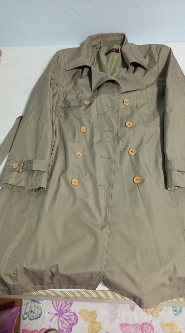 yeşil Düğmeli Midi Kadın Trençkot - Görsel 2