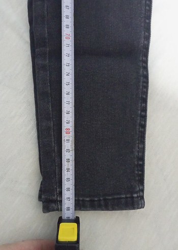 Siyah Regular Fit Midi Kadın Kot Pantolon - Görsel 2