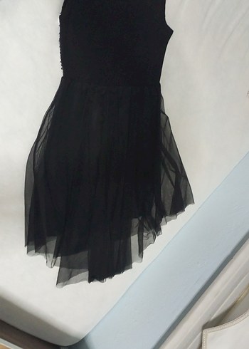 Kız Çocuk Siyah Pul Payetli abiye Elbise - Görsel 3