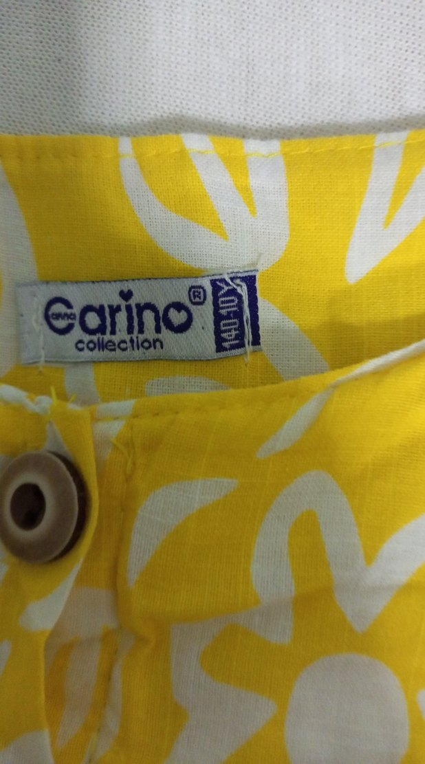 Sarı Çiçek Desenli Kız Elbisesi - Görsel 2