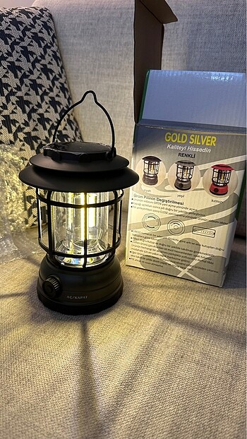 Gold Silver GS-485 10W Günes Enerjili Sarjli Fanus Fener