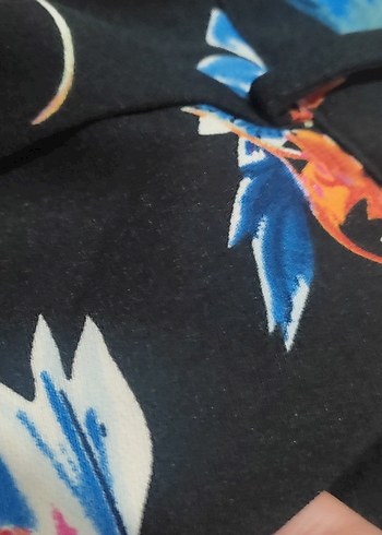 Çiçek Desenli Kadın Midi Kumaş Pantolon - Görsel 6