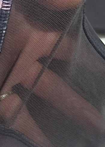 Siyah Çiçek Desenli Elastik Kadın Tayt - Görsel 3