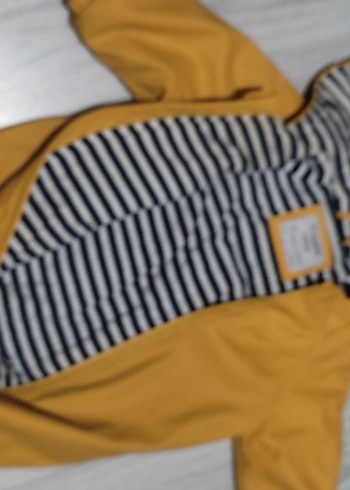 Koyu Sarı Fermuarlı Bebek Tulumu disi su gecirmez ici pamuklu - Görsel 5