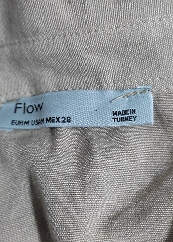 Bej Kadın Keten Gömlek - Görsel 7