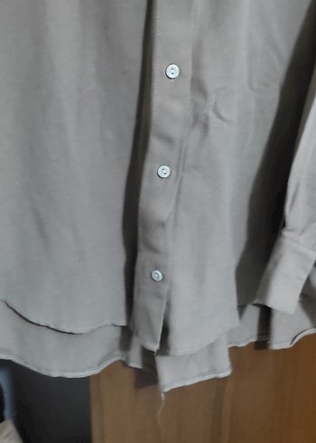 Bej Kadın Keten Gömlek - Görsel 4