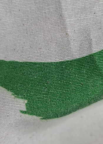 Yeşil Baskılı Rahat Kesim Kadın Keten Pantolon - Görsel 6