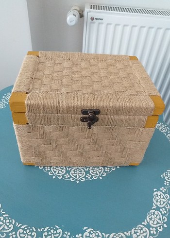 Bej Hasır Saklama Kutusu