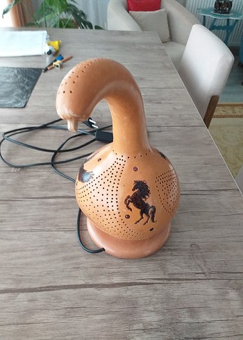 Bej Dekoratif Kuş Figürlü Lamba - Görsel 2