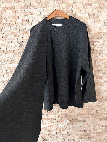 Zara Zara Asimetrik Triko Ceket