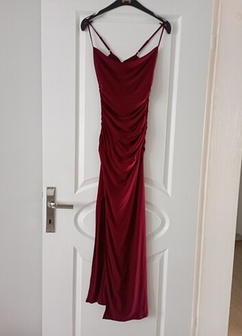 xs Beden bordo Renk Abiye
