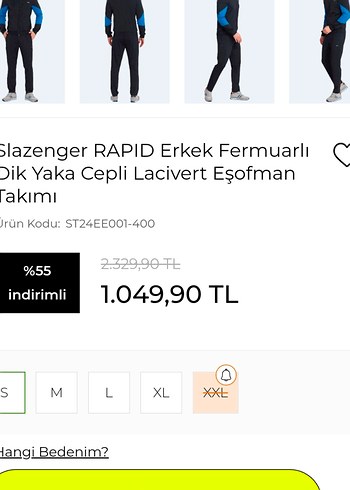 Slazenger Fermuarlı Dik Yaka Cepli Lacivert Eşofman Takımı - Görsel 3